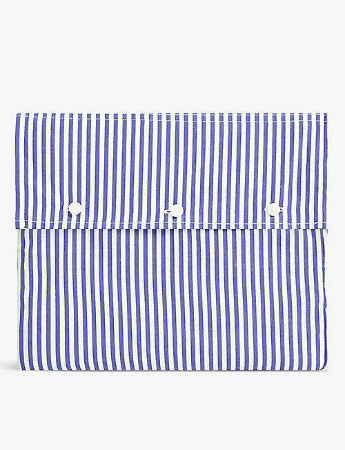 RALPH LAUREN HOME: Shirting striped organic cotton single fitted sheet 90 x 200cm