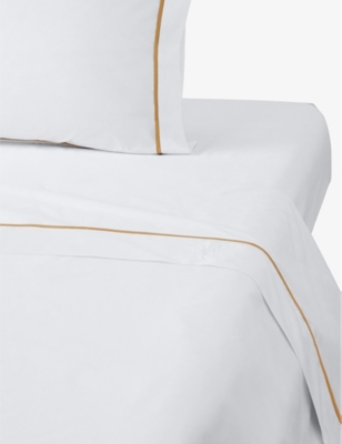 Polo Ralph Lauren Chamois Westbank Chamois Cotton Double Flat Sheet 240cm X 295cm Super King In Chamois