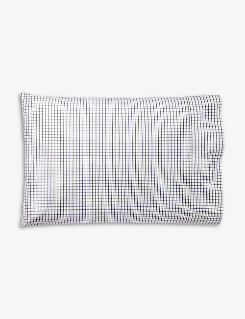 RALPH LAUREN HOME: Tattersall check-print organic-cotton standard pillowcase 75cm x 50cm