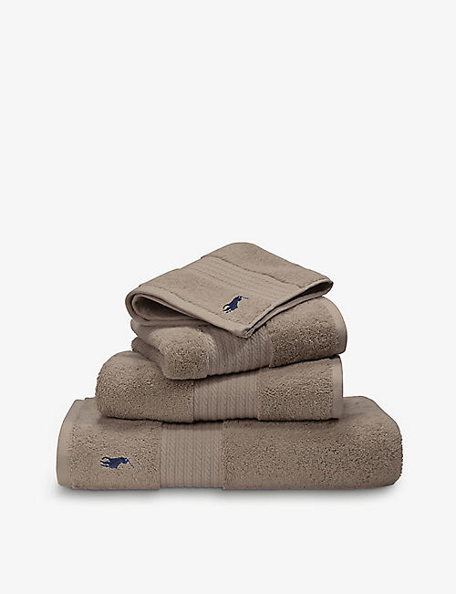 RALPH LAUREN HOME: Player logo-embroidered cotton towel