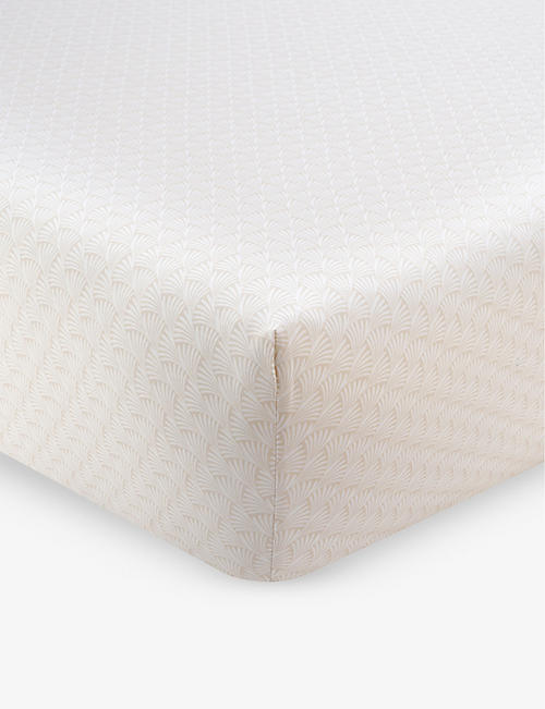 YVES DELORME: Dans Le Vent fitted cotton-sateen sheet