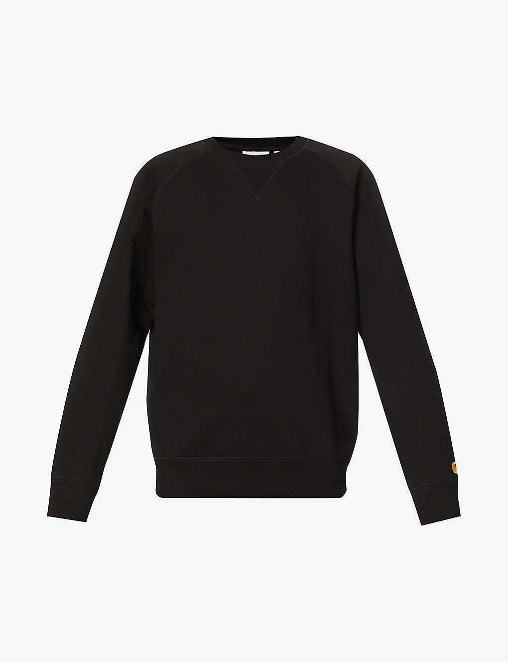 Shop Carhartt Wip Men's Black Chase Cotton-blend Sweatshirt