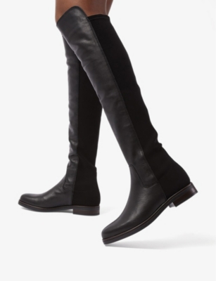 DUNE: Tropic leather over-the-knee stretch boots