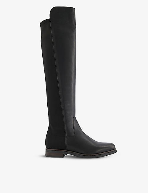DUNE: Tropic leather over-the-knee stretch boots