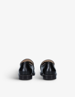 Shop Gucci Faye Tasselled Leather Loafers 4-8 Years Old In Black/comb
