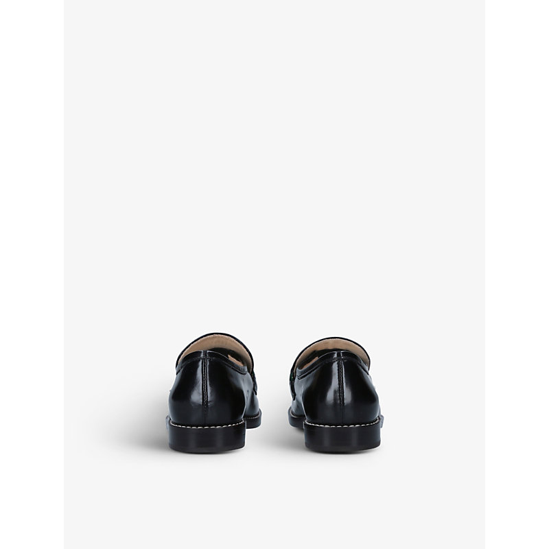Shop Gucci Boys Black/comb Kids Faye Tasselled Leather Loafers 4-8 Years Old