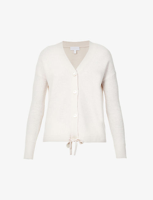 THE WHITE COMPANY: Relaxed-fit tie-hem wool-blend cardigan