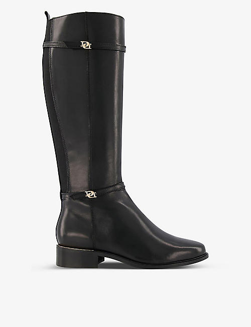 DUNE: Tap leather panel riding boots