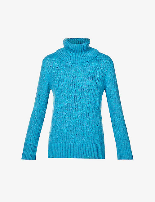 BENETTON: Turtleneck wool-blend jumper