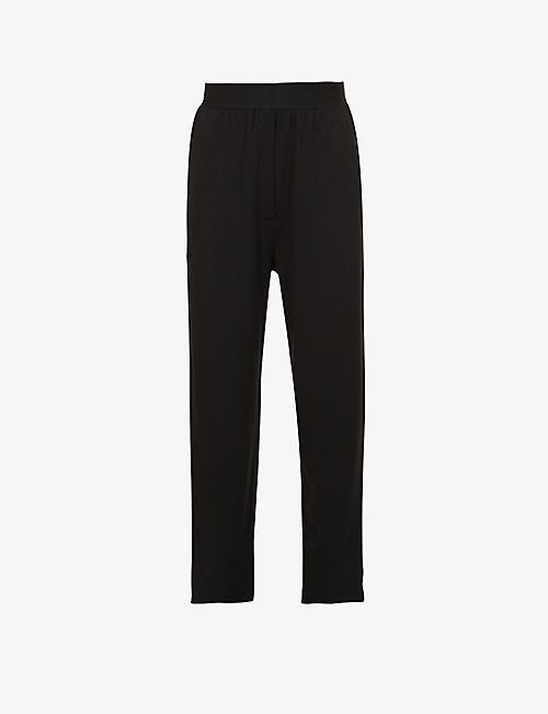 BENETTON: Relaxed tapered mid-rise stretch-woven trousers