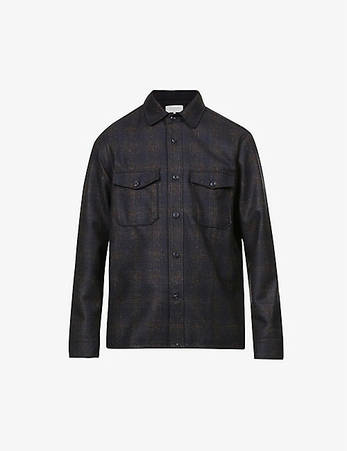 RICHARD JAMES: Regular-fit button-up wool overshirt