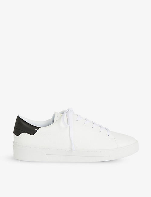 TED BAKER: Kimmii contrast-heel leather low-top trainers