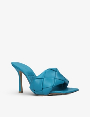 BOTTEGA VENETA Lido Intrecciato-woven leather heeled mules