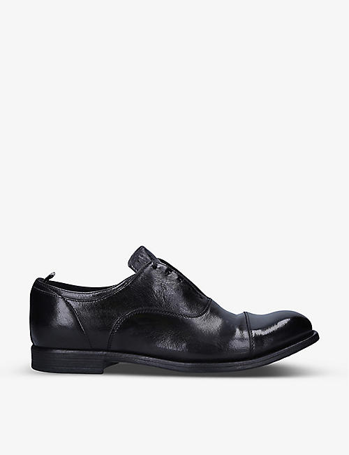 OFFICINE CREATIVE: Chronicle leather Derby shoes