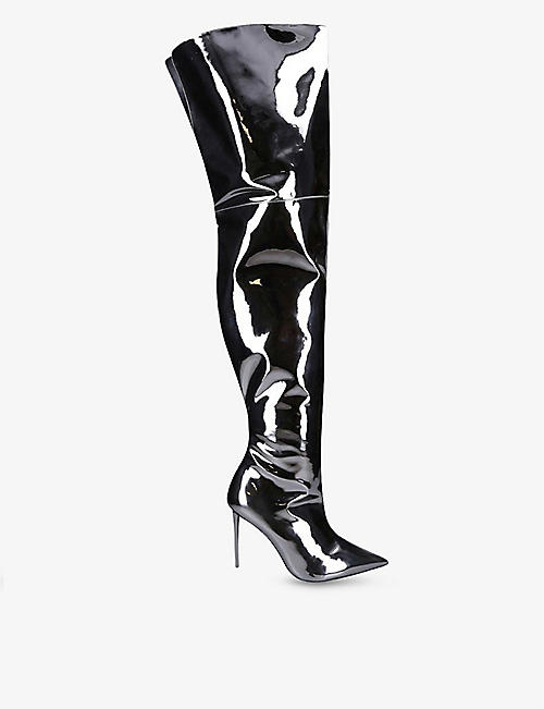 CARVELA: Sharp faux-leather knee-high boots