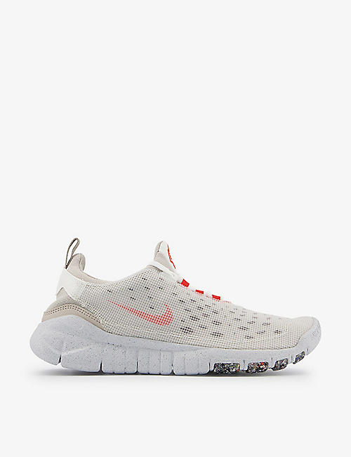 NIKE: Free Run Trail perforated suede trainers