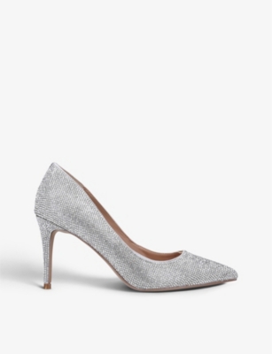 STEVE MADDEN - Lillie rhinestone-encrusted faux-leather courts ...