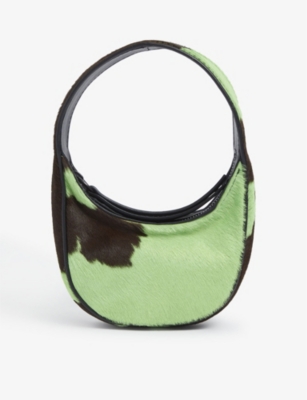 Mowalola Green Bundle Cowprint Leather Tophandle Bag ModeSens