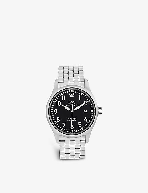 BUCHERER CERTIFIED PRE OWNED: Pre-loved IWC Schaffhausen IW327011 Pilot Mark XVIII stainless-steel automatic watch