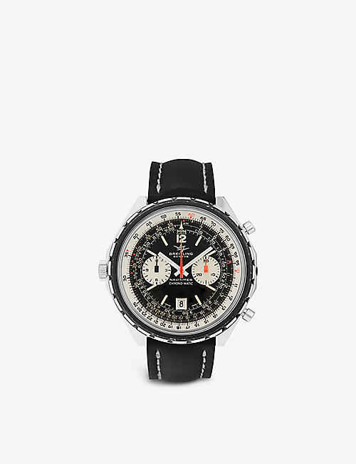 BUCHERER CERTIFIED PRE OWNED: Pre-loved Breitling 1806 Navitimer Chronograph stainless-steel and leather manual watch