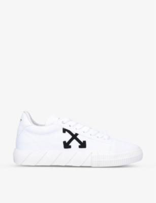 bloem vastleggen twijfel OFF-WHITE C/O VIRGIL ABLOH - Vulcanized brand-print cotton-canvas low-top  trainers | Selfridges.com