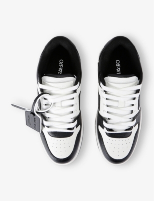 OFF-WHITE C/O VIRGIL ABLOH: Out Of Office logo-embroidered leather trainers