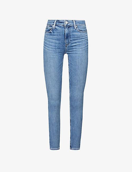 PAIGE: Hoxton cropped skinny high-rise stretch-denim jeans