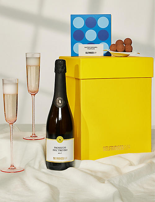 SELFRIDGES SELECTION：Prosecco 葡萄酒和咸味糖果礼品盒 - 2 件套