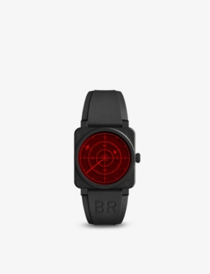 BELL ROSS BR03 92 Red Radar ceramic and rubber automatic watch