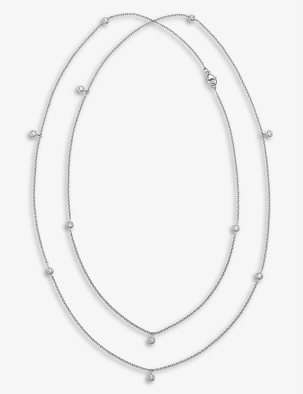 De Beers My First  Clea 18ct White-gold And 0.69ct Diamond Sautoir Necklace In 18k White Gold