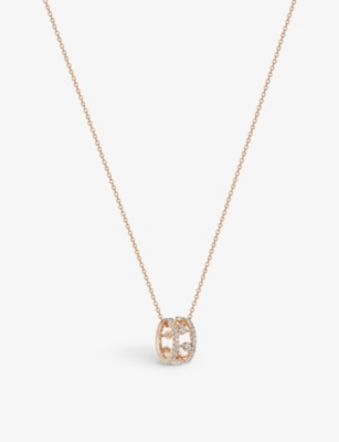 De Beers Dewdrop 18ct Rose-gold And 0.59ct Diamond Pendant Necklace In 18k Rose Gold