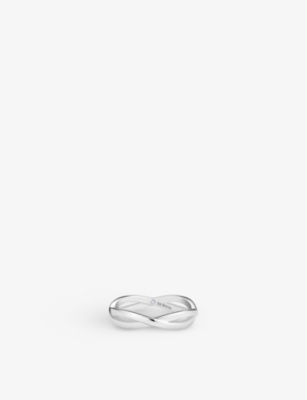 Shop De Beers Jewellers Women's 18k White Gold Infinity 18ct White-gold And 0.06ct Diamond Ring