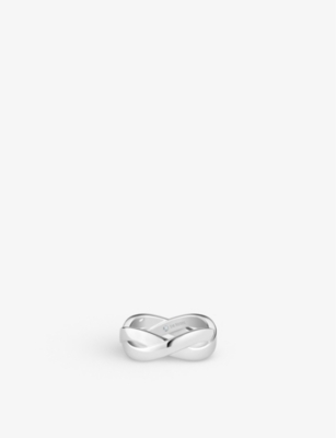 De Beers Infinity 18ct White-gold And 0.06ct Diamond Ring In Silver