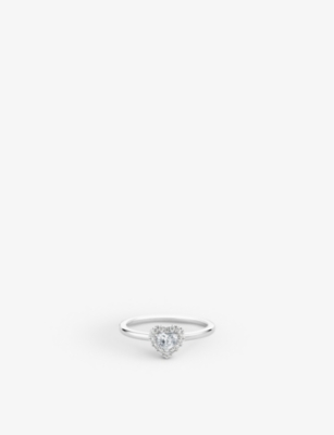 DE BEERS JEWELLERS: Aura Heart platinum and 0.29ct brilliant-cut diamond ring