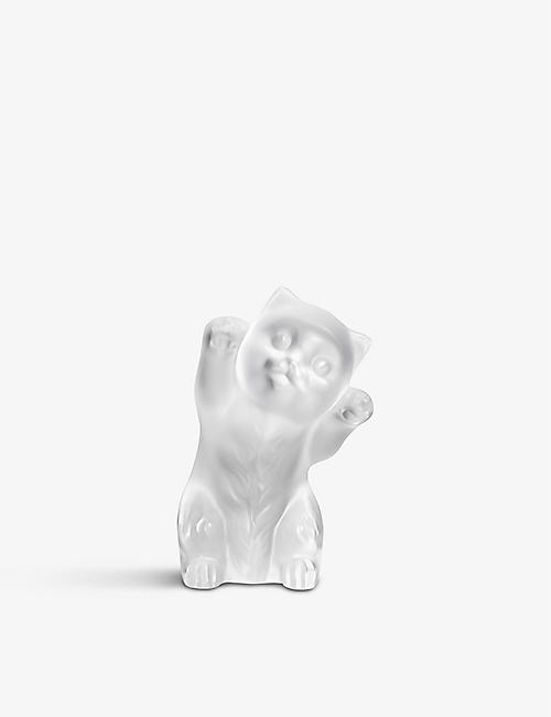 LALIQUE: Kitten crystal figurine 9cm