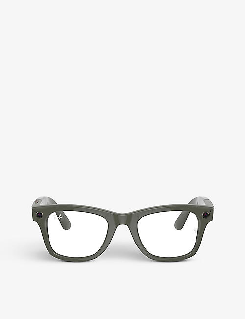 RAY-BAN: Ray-Ban Stories RW4002 Wayfarer square-frame acetate smart glasses