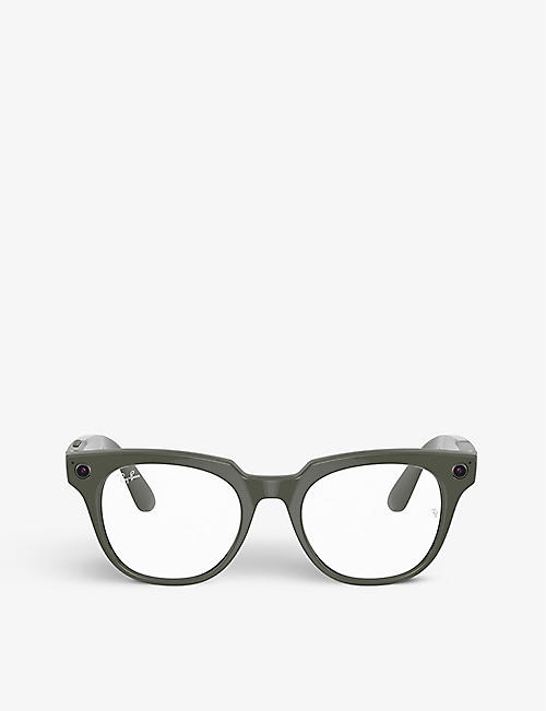 RAY-BAN: Ray-Ban Stories RW4005 Meteor square-frame acetate smart glasses