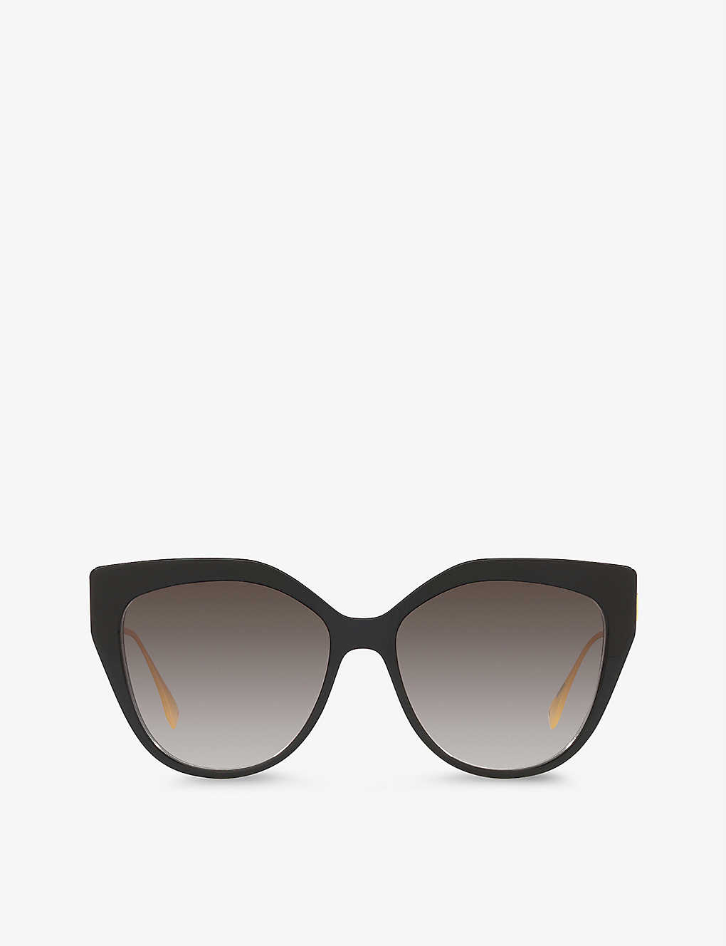 Fendi Fe40011u Cat-eye Acetate And Metal Sunglasses In Grey