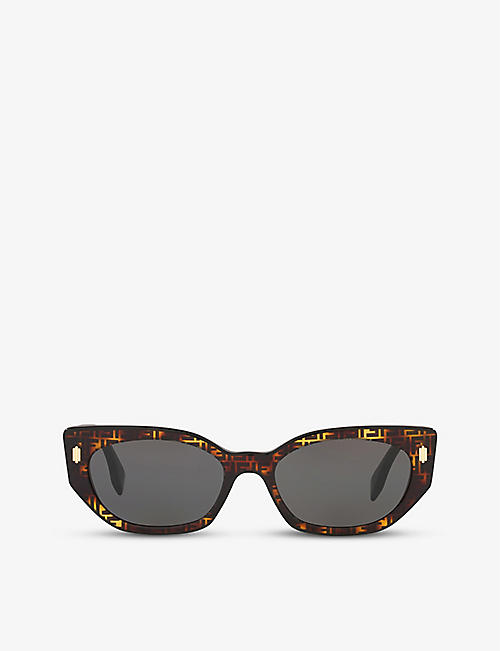FENDI: FE40018I cat-eye acetate sunglasses