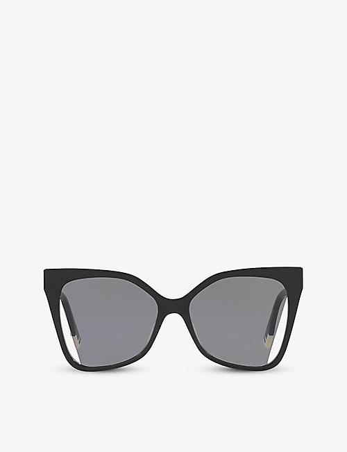FENDI: FN000577 oversized butterfly-framed acetate sunglasses