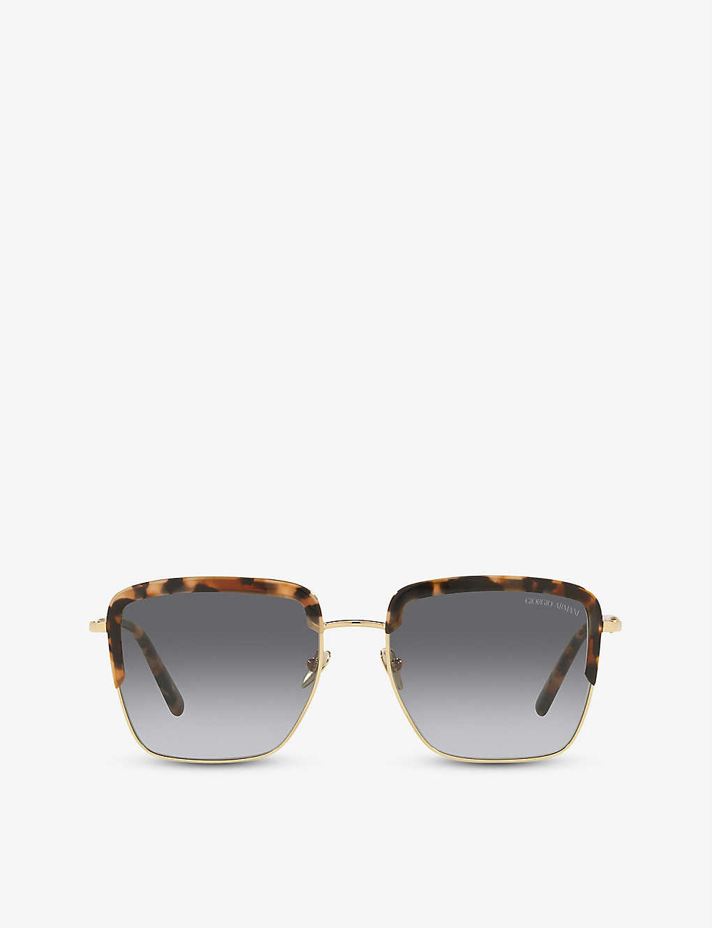 Giorgio Armani Ar6126 Square-frame Metal And Acetate Sunglasses In Gold