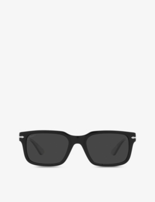 Shop Persol Women's Black Po3272s Wayfarer-frame Acetate Sunglasses
