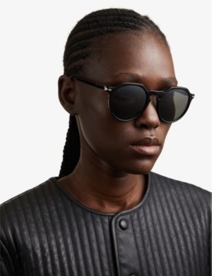 Shop Persol Women's Black Po3281s Phantos-frame Acetate Sunglasses