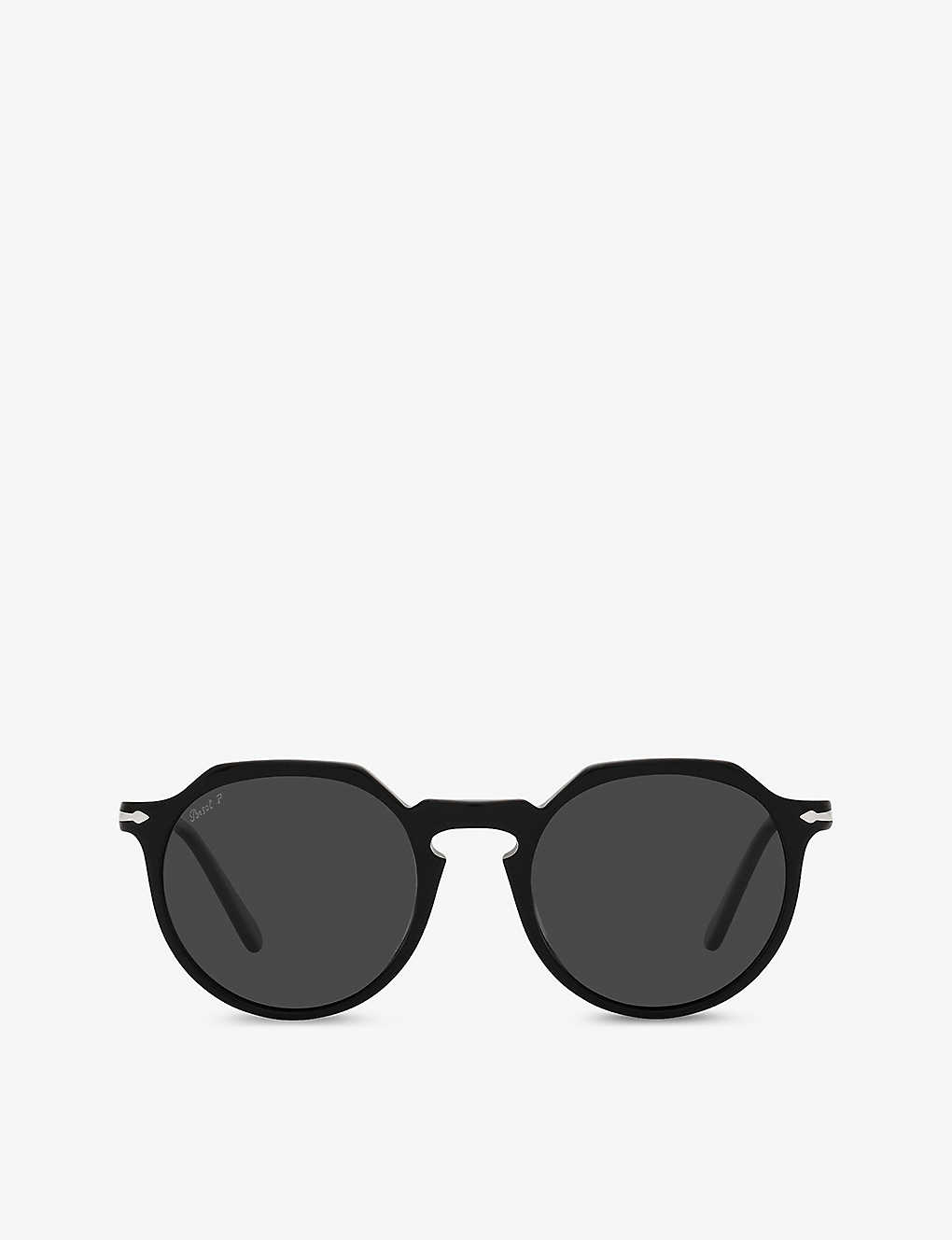 Shop Persol Women's Black Po3281s Phantos-frame Acetate Sunglasses
