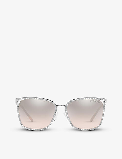 MICHAEL KORS: MK1098B Stockholm metal square-frame sunglasses