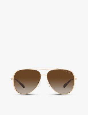 MICHAEL KORS: MK1101B Chelsea rhinestone-embellished aviator sunglasses