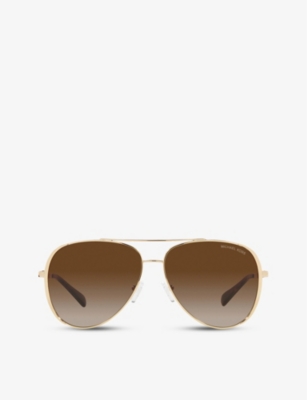 Michael kors deals rhinestone aviator sunglasses