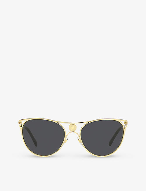VERSACE: VE2237 cat-eye metal sunglasses