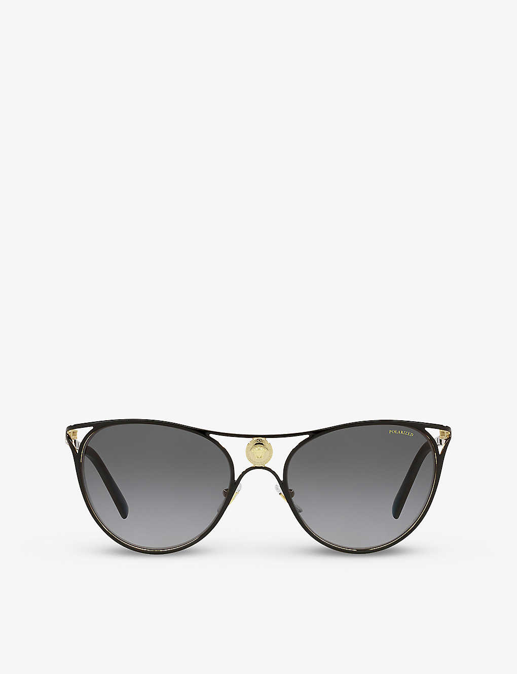 Versace Womens Black Ve2237 Cat-eye Metal Sunglasses