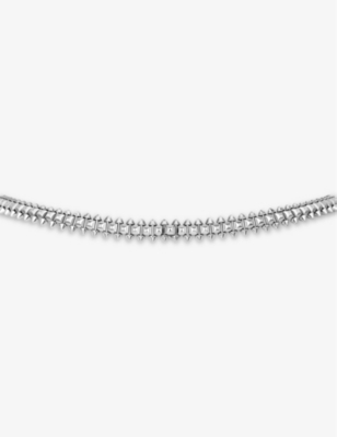 Shop Cartier Lash De  18ct White-gold Necklace In White Gold